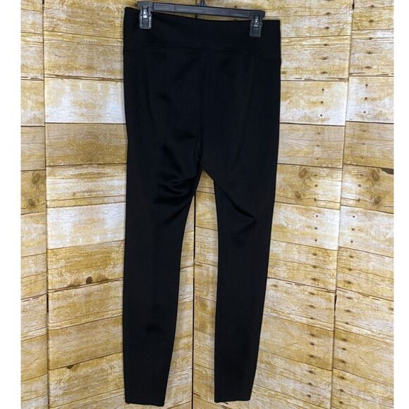 WHITE HOUSE BLACK MARKET RUNWAY SCUBA TYPE BLACK LEGGINGS ELEVATED BASIC SIZE 10 - Picture 2 of 2